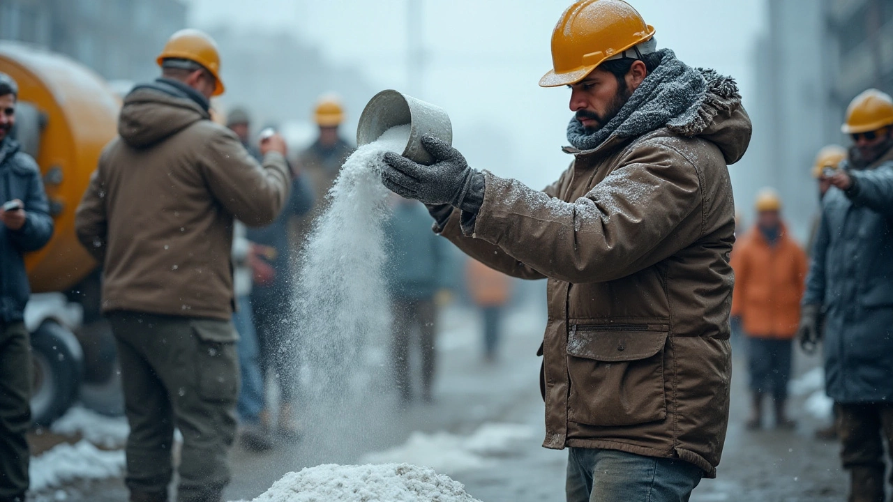 Секреты добавления соли в цементный раствор