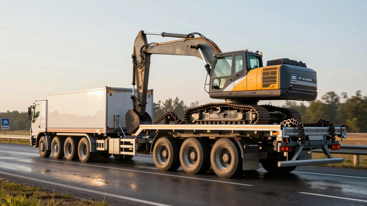 Как называется машина, которая перевозит строительную технику?