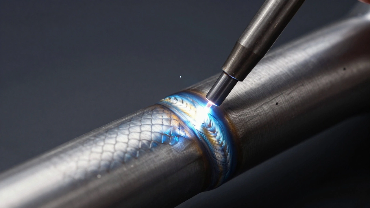 Идеальный чешуйчатый шов при аргоновой сварке нержавеющей стали