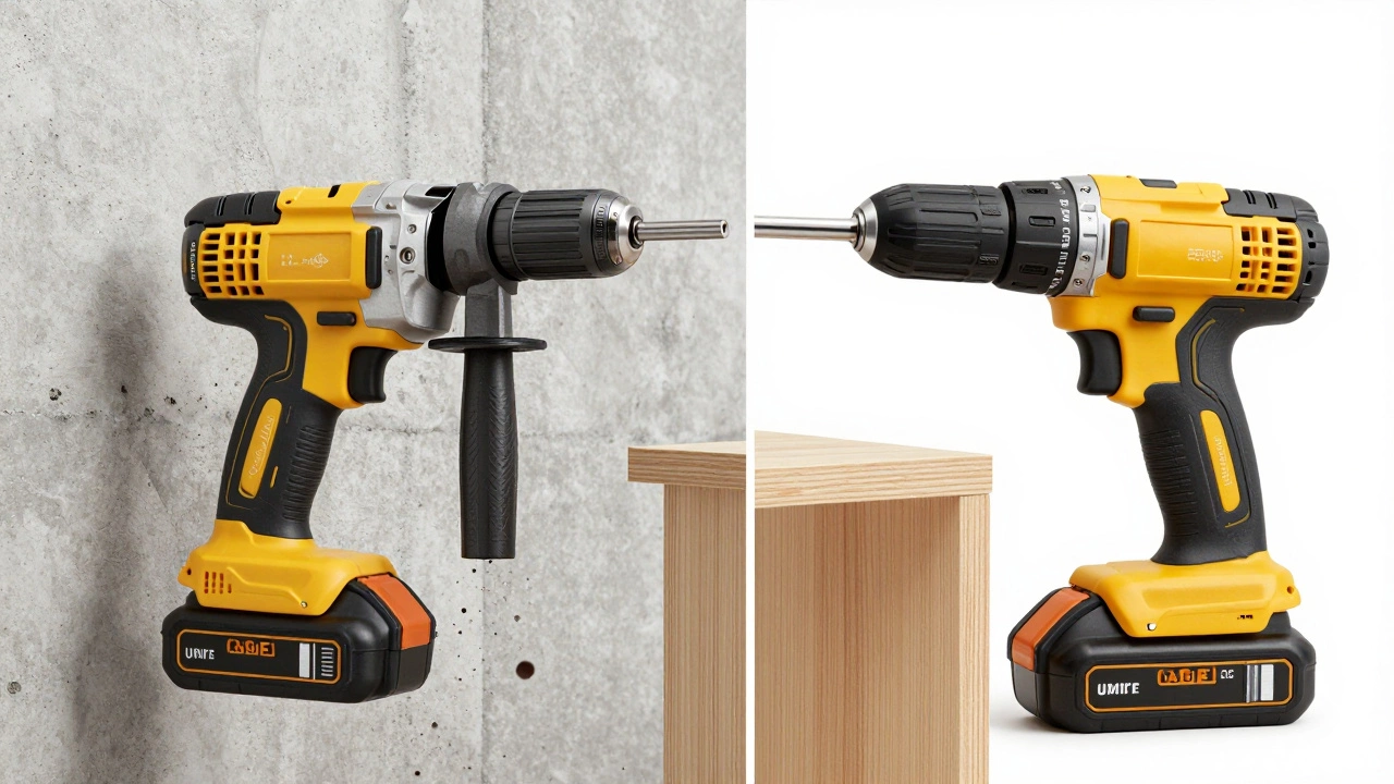 Сравнение работы сетевого перфоратора по бетону и аккумуляторного шуруповерта по дереву