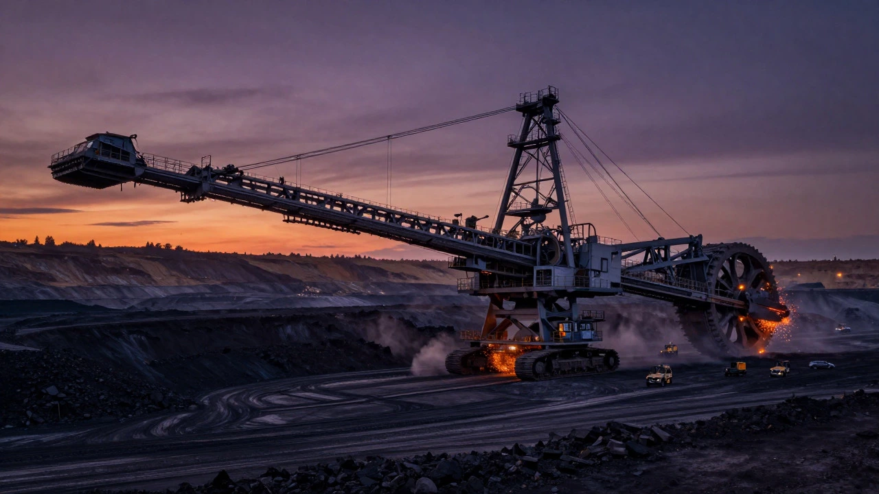 Гигантский экскаватор-шахтаглуб Bagger 293 на угольном разрезе